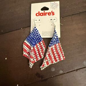 Claire's Patriotic Rhinestone Earrings
